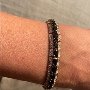 Sterling s gold plated sapphire stone bracelet